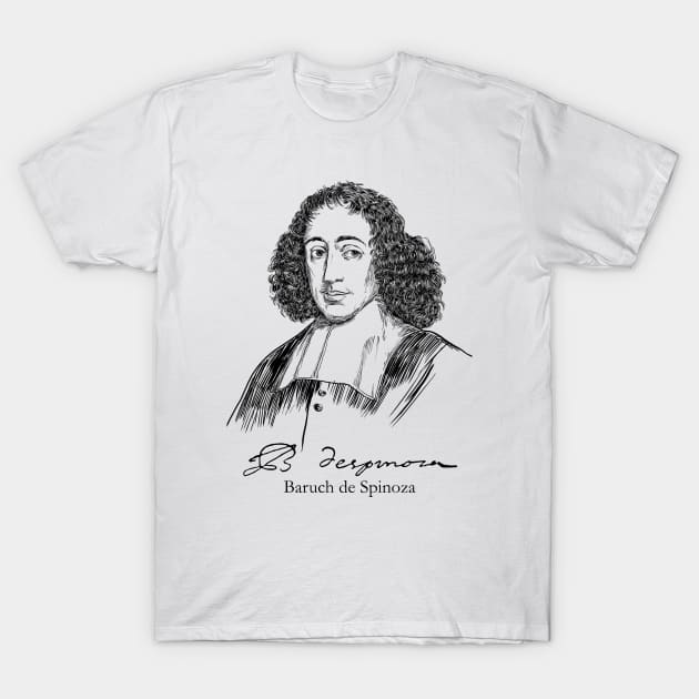 Baruch Spinoza, Dutch philosopher, philosophy, T-Shirt by StabbedHeart